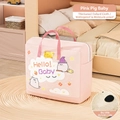 Pink cartoon pig Oxford cloth storage bag for kindergarten quilts and clothes - M / Pink Piggy Baby (Thickened 600D)