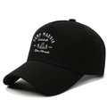 Cappellino da baseball in cotone nero con ricamo bianco Camp Maddie Lutsen sul davanti - Taglia unica / Nero