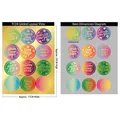 Lot de 12 autocollants ronds dorés Happy New Year avec divers motifs de fête du nouvel an - TC004 Or coloré Bonne année