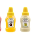Mini plastic condiment squeeze bottles for honey mustard and salad dressing - New Style 4Pcs Set