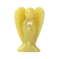Polished natural yellow jade crystal angel figurine sculpture for tabletop decoration - Lemon Jade
