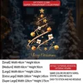 Golden Christmas tree static window sticker with UV double-sided printing in various sizes - Static Cling No Glue / Small (40*60cm)