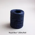 Royal blue raffia paper ribbon roll 200m for gift wrapping and DIY crafts - 200m/Roll / Sapphire Blue