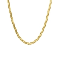 Collar de tres capas de oro tipo espiga con diseño vintage de cadena de serpiente trenzada - Dorado