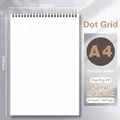 A4 top spiral notebook with semi-transparent PP cover and dot grid pages for students - Dot Grid / A4 / Top-flip