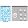 Size chart for Christmas window stickers featuring snowflakes and merry christmas decals - BQ423 Hanging Ball