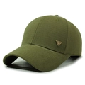 Army green ripstop baseball cap featuring a metal spirit eagle badge on the side - Adjustable / Army Green