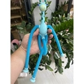 Blue giraffe telescopic suction cup toy with stretchable corrugated tubes for kids - Giraffe Blue (Non-Glowing)