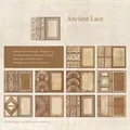Vintage Kraftpapier Sticker Set Ancient Lace für Journal Dekoration 20 Stück Packung - Weißes Kraftpapier / Antike Spitze / 20 Blatt
