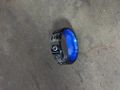 Men's black tungsten ring with blue inner band and decorative engraved patterns - Blue Base Blue Diamond Blue Fiber