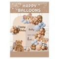 Kit ghirlanda di palloncini tema orsetto vintage marrone e blu per decorazione di feste - Stile 3
