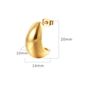 Orecchini a goccia in acciaio inossidabile placcato oro 18K, misure 20x14x10 mm - Piccolo (MS-074) / Oro