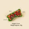 Realistic 6cm PVC stuffed green pepper keychain pendant with minced meat texture - Sauce Tiger Skin Stuffed Green Pepper - Model Style