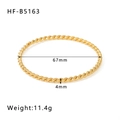 Dettagli del bracciale a treccia placcato oro 18K con misure di 67 mm di diametro - Oro 18K / Oro