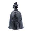 Pendaglio campana guardiana casco spartano per moto in acciaio inossidabile nero - Stile Chiusura a Moschettone / Nero