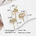 Three-piece gold punk geometric hair clip set with pearl accent on white background - 3-Piece Set No. 8 (MY030-8)