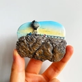 3D resin fridge magnet featuring North Cape Norway globe sculpture travel souvenir - (71) North Cape Norway