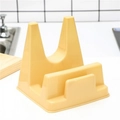 Bright yellow multifunctional kitchen pot lid rack and cutting board stand organizer - Nordic Beige