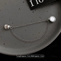 Silver metal dual chain fastener measuring 11cm by 1.2cm for adjusting garment hems - Chain-Silver