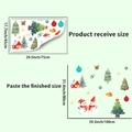 Guide détaillé des tailles pour stickers muraux de Noël montrant les dimensions 45x75cm - PH_QTX29 Noël