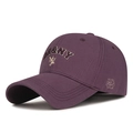 Deep purple cotton baseball cap featuring DH & NY embroidery and classic six-panel design - Adjustable / Purple