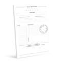 Macro detail of English daily devotion planner with scheduled functional layouts - Daily Devotion