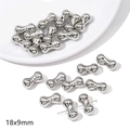 Gourd-shaped silver CCB spacer beads 18x9mm for DIY jewelry making and handmade crafts - Model 09 Bone 10pcs/Pack