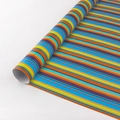 Colorful striped gift wrapping paper roll with blue, orange, and purple pattern - Style 3 (Multicolor Stripes) / 50x70cm