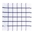 White and navy blue checkered waffle weave cotton dishcloths with 100% cotton label - 31*31cm / Blue Checkerboard