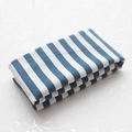 Blue and white striped cotton cat bed fabric with a neat three-layer folded design - Blue Stripes (Cloth Only)