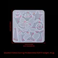Nautical theme silicone mold for resin earrings featuring shells, starfish and dolphins - Shell and Fish Tail Earring Pendant Mold ED#74