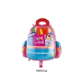 Pink schoolbag shaped foil balloon with School is Cool print for welcome back decor - Pink Backpack Shape Style Four