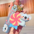 Porte-clés koala bleu en PVC avec sangle en silicone et clochette pour sacs - Koala - Sucette