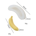 Banana shaped silicone mold for DIY candles and soaps with size and weight specs - C7 Small Single Banana