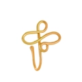 Clip per naso a U in rame dorato con design creativo a filo avvolto non perforante - Stile a Forma di S Dorato (X411)