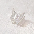 Transparent butterfly hair claw clip with laser finish and crystal-like 3D texture - Single Transparent Butterfly 3814