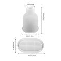 Silikonform-Set für DIY-Vase und ovales Tablett mit Streifenmuster und Abmessungen - Tablett + Große Vase