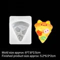 Moule en silicone B204 pour dessert pizza chat DIY et création de squishy avec dimensions - Nourriture en forme d'ours