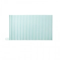 Rectangular light blue silicone drying mat with wavy stripes and hanging hole - Light Blue