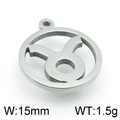 Pendentif zodiaque Taureau en argent, design ajouré, largeur 15mm et poids 1,5g - Acier Taureau