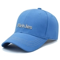 Blue cotton baseball cap with Pickles embroidery and reinforced brim in a classic design - Sapphire Blue