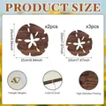 Juego de 5 piezas de decoración de pared de madera con impresión HD y colgadores - Juego de 5 Piezas Galleta de Mar Estrella de Mar (Y24Y50913_Q)
