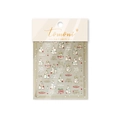Adesivi per nail art natalizi con alberi dorati e stelle, modello MS 856 - Stile elementi natalizi classici metallici colorati (MS856)