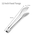 Pinza alimentare da 12 pollici in acciaio inox con fori di scarico e 28,5 cm - 28.5cm / Pinze per Alimenti da 12 Pollici