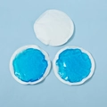 Reusable blue gel cooling eye pads with soft white fabric backing for swelling relief - Round Ice Gel Ball/Eye Patches