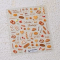 At the Bakery herfst nagelstickers met reliëf, pompoen en gebak thema, model TS-3819 - TS-3819 Herfst Bakken - Reliëf
