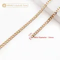 Tracolla a catena piatta color oro per borse con filo da 1,6 mm e larghezza 6 mm - H9NK-1.6x6x8.7mm / Oro