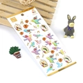 3D epoxy stickers with gold stamping featuring birds cages and musical notes patterns - Flower and Bird