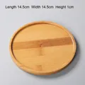 Natural round bamboo coaster tray with 14.5cm diameter for succulent pots and DIY - The Outer Diameter Of The Circle Is 14.5 Cm And The Inner Diameter Is 13.5 Cm.