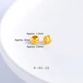 Golden double-ring spacer bead with matte finish, size 3.9mm diameter for DIY jewelry - Double Ring Spacer 3.9mm (1pc)